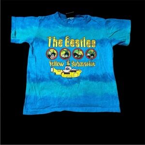 Vintage Kids 2004 Y2K Tie Dye The Beatles Yellow Submarine T Shirt